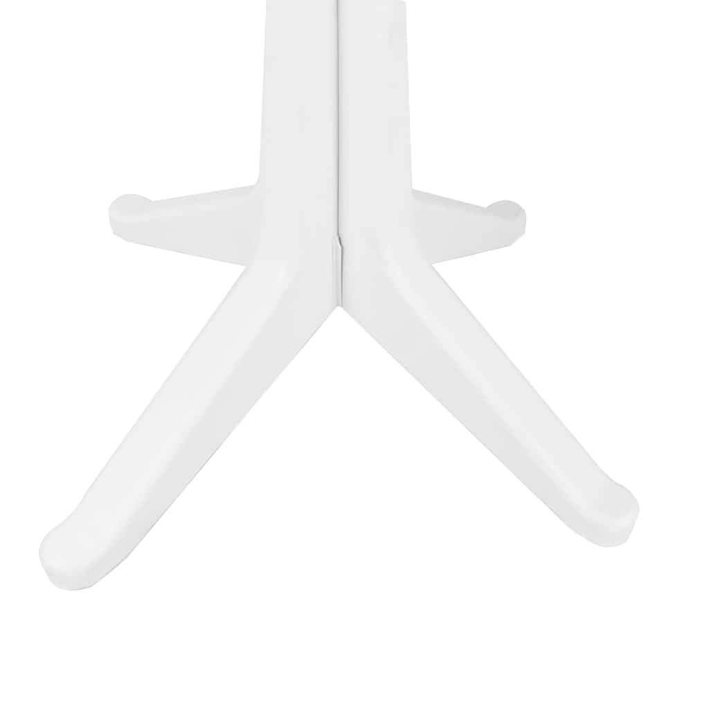 vidaXL Tuin Tafel Wit 70 x 70 x 71.7 cm Kunststof