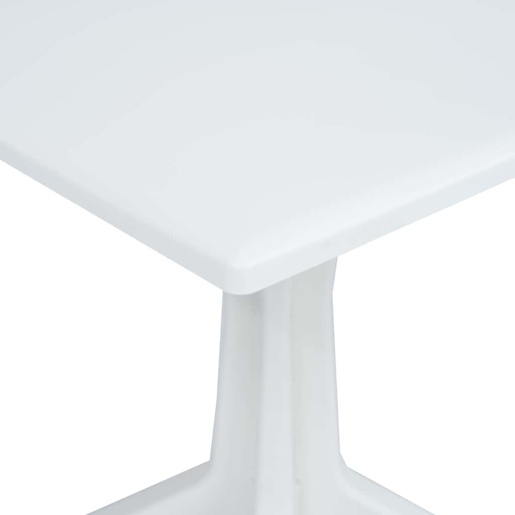 vidaXL Tuin Tafel Wit 70 x 70 x 71.7 cm Kunststof
