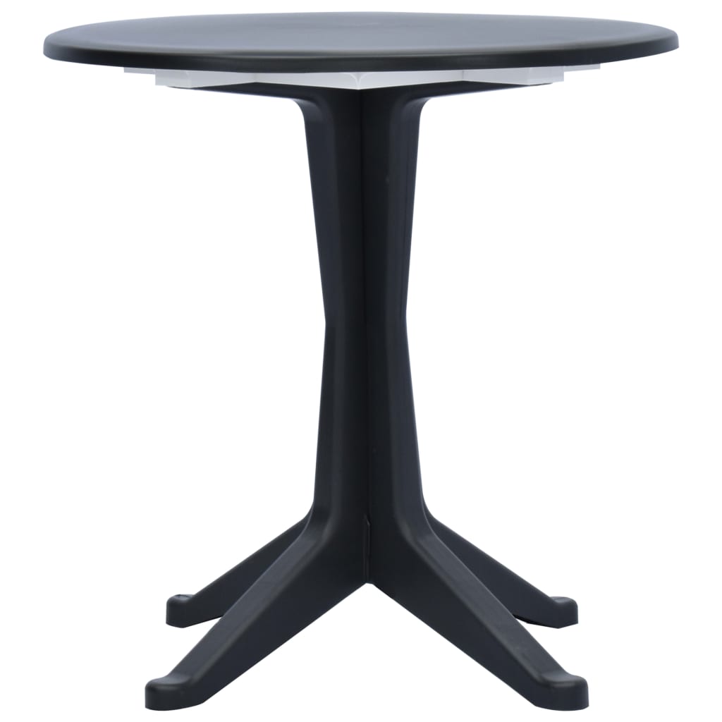 vidaXL Tuintafel 70 cm kunststof antraciet