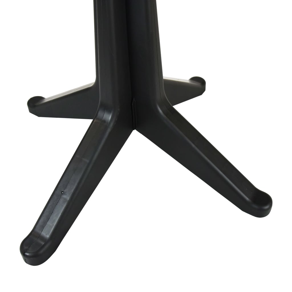 vidaXL Tuintafel 70 cm kunststof antraciet