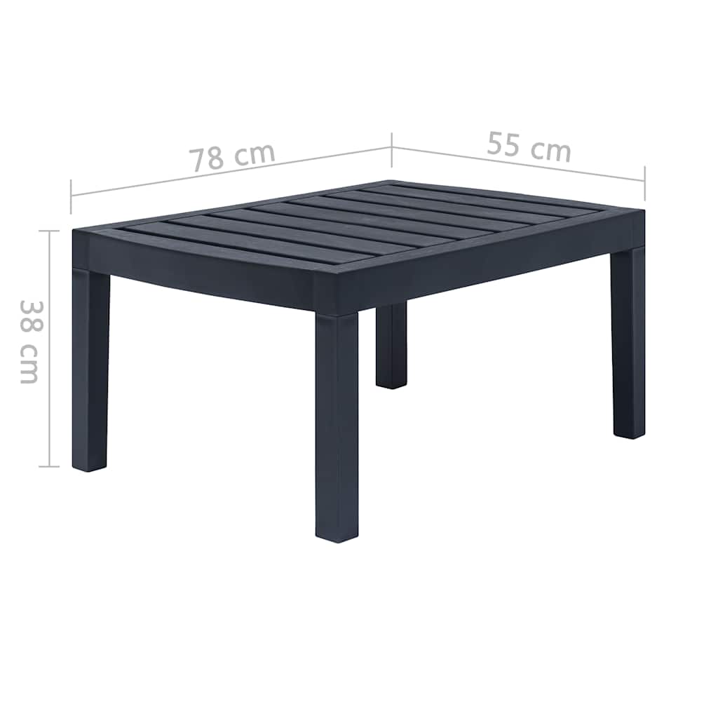 vidaXL 3-delige Loungeset kunststof wit