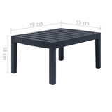 vidaXL 3-delige Loungeset kunststof wit