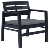 vidaXL 3-delige Loungeset kunststof wit