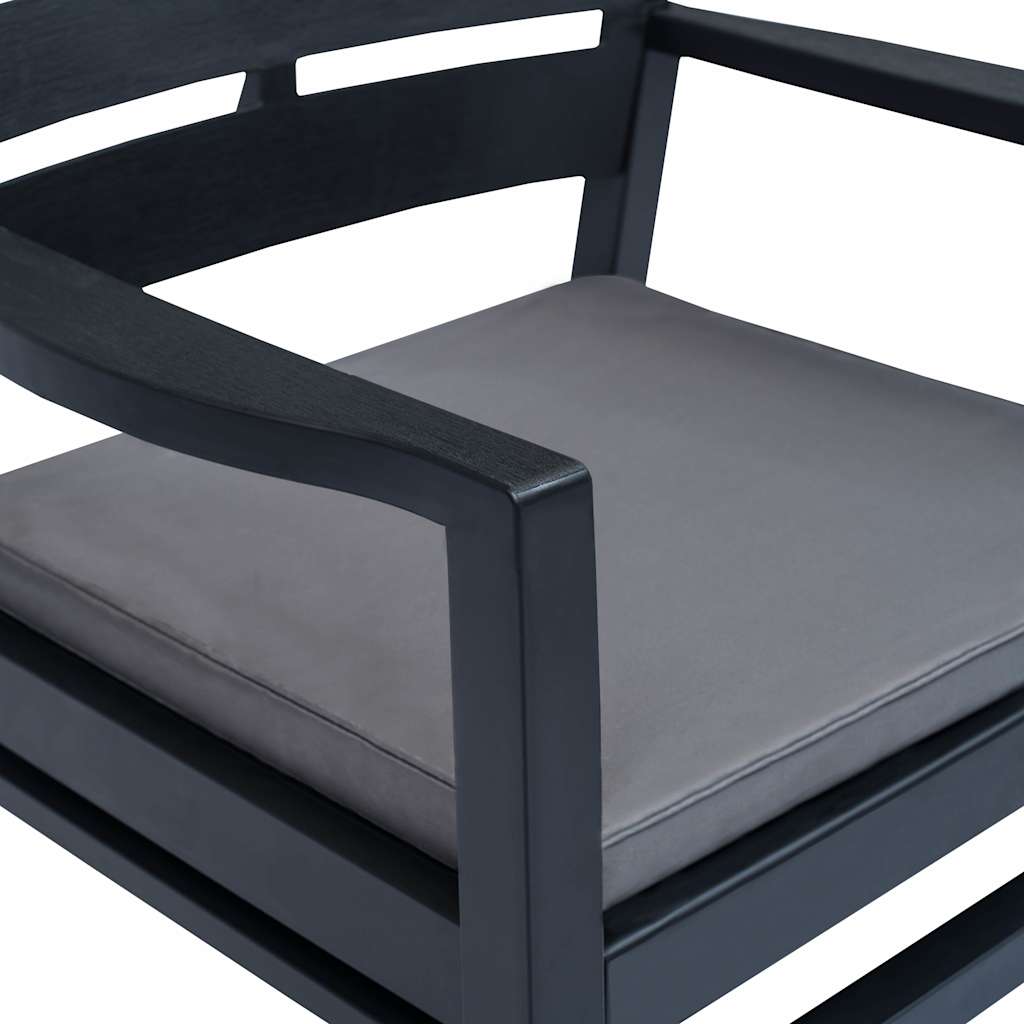 vidaXL 3-delige Loungeset kunststof wit