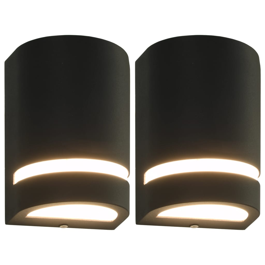 vidaXL Buitenwandlamp gegoten aluminium zwart