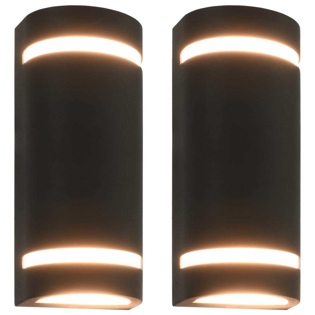 vidaXL Buitenwandlamp gegoten aluminium zwart