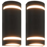 vidaXL Buitenwandlamp gegoten aluminium zwart