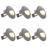 vidaXL LED-buitenwandlampen 6 st 2 W rond zilverkleurig