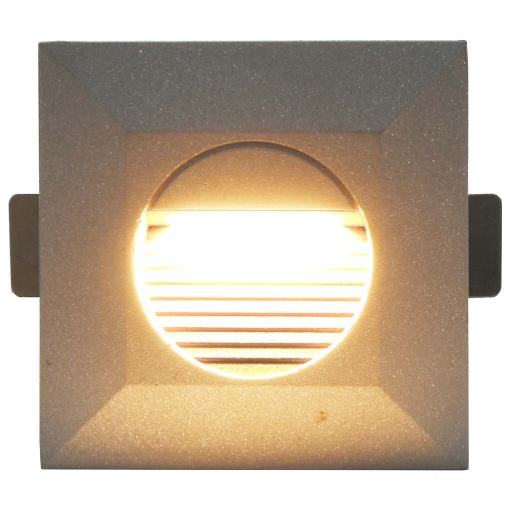 vidaXL LED-buitenwandlampen 6 st 2 W rond zilverkleurig