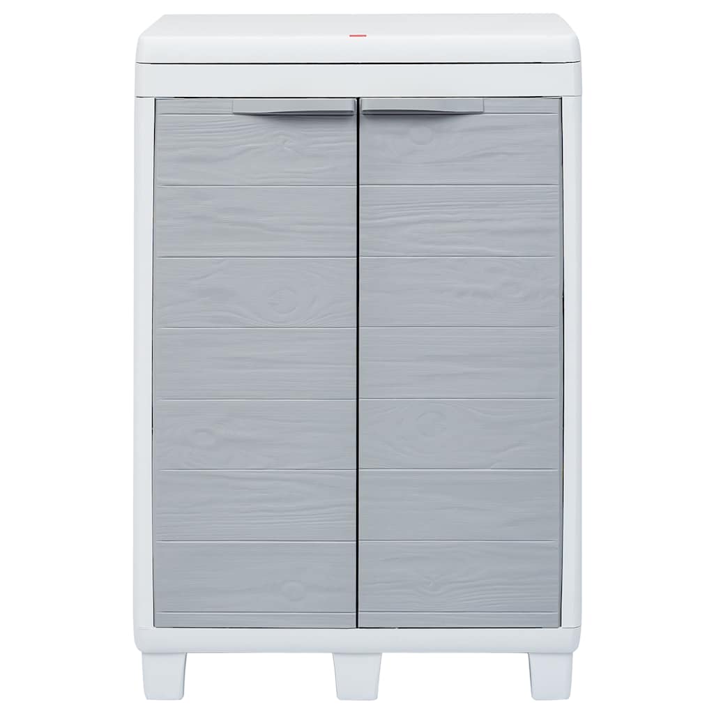 vidaXL Tuinafvalbak met 3 zakken 65x38x102 cm lichtgrijs