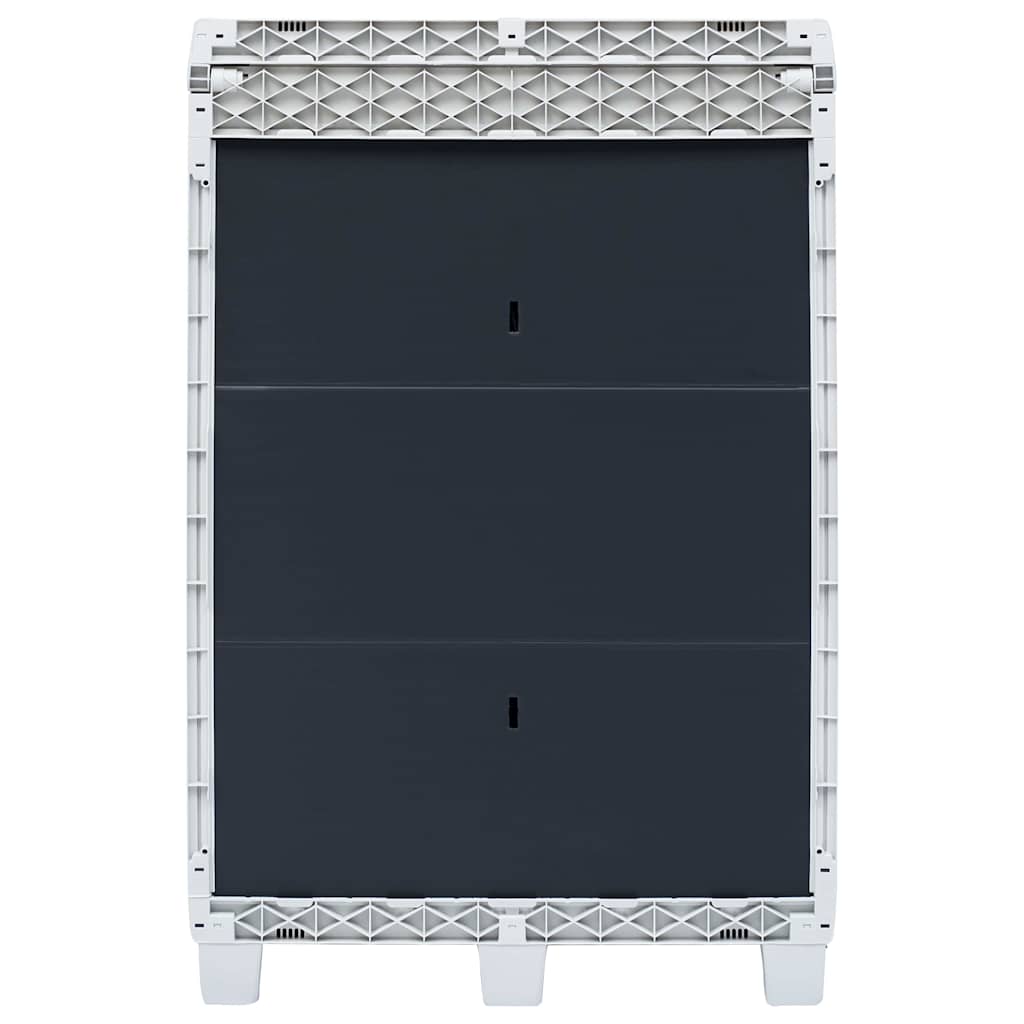 vidaXL Tuinafvalbak met 3 zakken 65x38x102 cm lichtgrijs