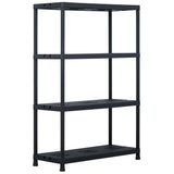 vidaXL Opbergrekken 2 st 60x30x138 cm kunststof zwart