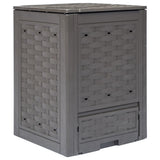 vidaXL Compostbakken 2 st 600 L 60x60x83 cm kunststof rattan bruin