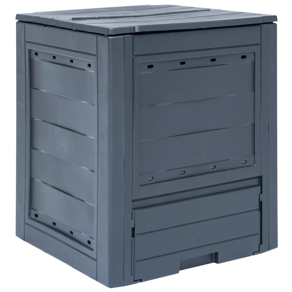 vidaXL Compostbakken 2 st 520 L 60x60x73 cm grijs