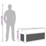 vidaXL Opbergkist 320 L zwart