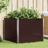 vidaXL Plantenbak verhoogd 100x100x77 cm gegalvaniseerd staal grijs