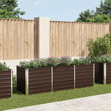 vidaXL Plantenbak verhoogd 160x80x77 cm gegalvaniseerd staal bruin
