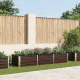 vidaXL Plantenbak verhoogd 160x80x77 cm gegalvaniseerd staal bruin