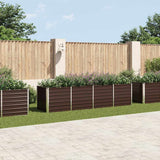 vidaXL Plantenbak verhoogd 160x80x77 cm gegalvaniseerd staal bruin