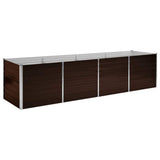 vidaXL Plantenbak verhoogd 160x80x77 cm gegalvaniseerd staal bruin