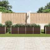 vidaXL Plantenbak verhoogd 160x80x77 cm gegalvaniseerd staal bruin