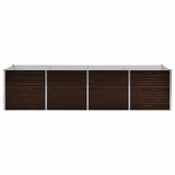 vidaXL Plantenbak verhoogd 160x80x77 cm gegalvaniseerd staal bruin
