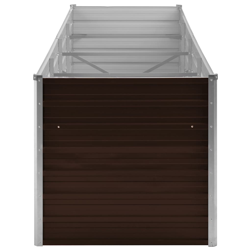 vidaXL Plantenbak verhoogd 160x80x77 cm gegalvaniseerd staal bruin