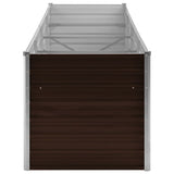 vidaXL Plantenbak verhoogd 160x80x77 cm gegalvaniseerd staal bruin