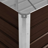 vidaXL Plantenbak verhoogd 160x80x77 cm gegalvaniseerd staal bruin