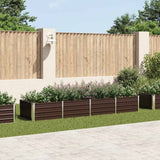 vidaXL Plantenbak verhoogd 160x80x77 cm gegalvaniseerd staal bruin