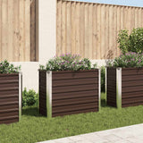 vidaXL Plantenbak verhoogd 160x80x77 cm gegalvaniseerd staal bruin