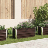 vidaXL Plantenbak verhoogd 160x80x77 cm gegalvaniseerd staal bruin