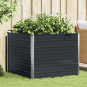 vidaXL Plantenbak verhoogd 100x100x77 cm gegalvaniseerd staal grijs