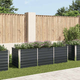 vidaXL Plantenbak verhoogd 160x80x77 cm gegalvaniseerd staal antraciet