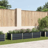 vidaXL Plantenbak verhoogd 160x80x77 cm gegalvaniseerd staal antraciet