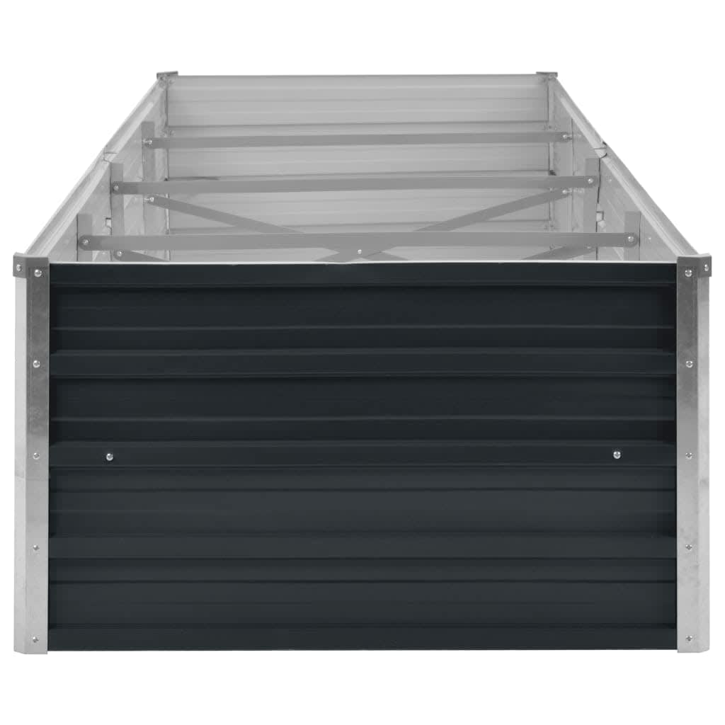 vidaXL Plantenbak verhoogd 160x80x77 cm gegalvaniseerd staal antraciet
