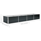 vidaXL Plantenbak verhoogd 160x80x77 cm gegalvaniseerd staal antraciet