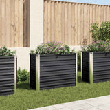 vidaXL Plantenbak verhoogd 160x80x77 cm gegalvaniseerd staal antraciet