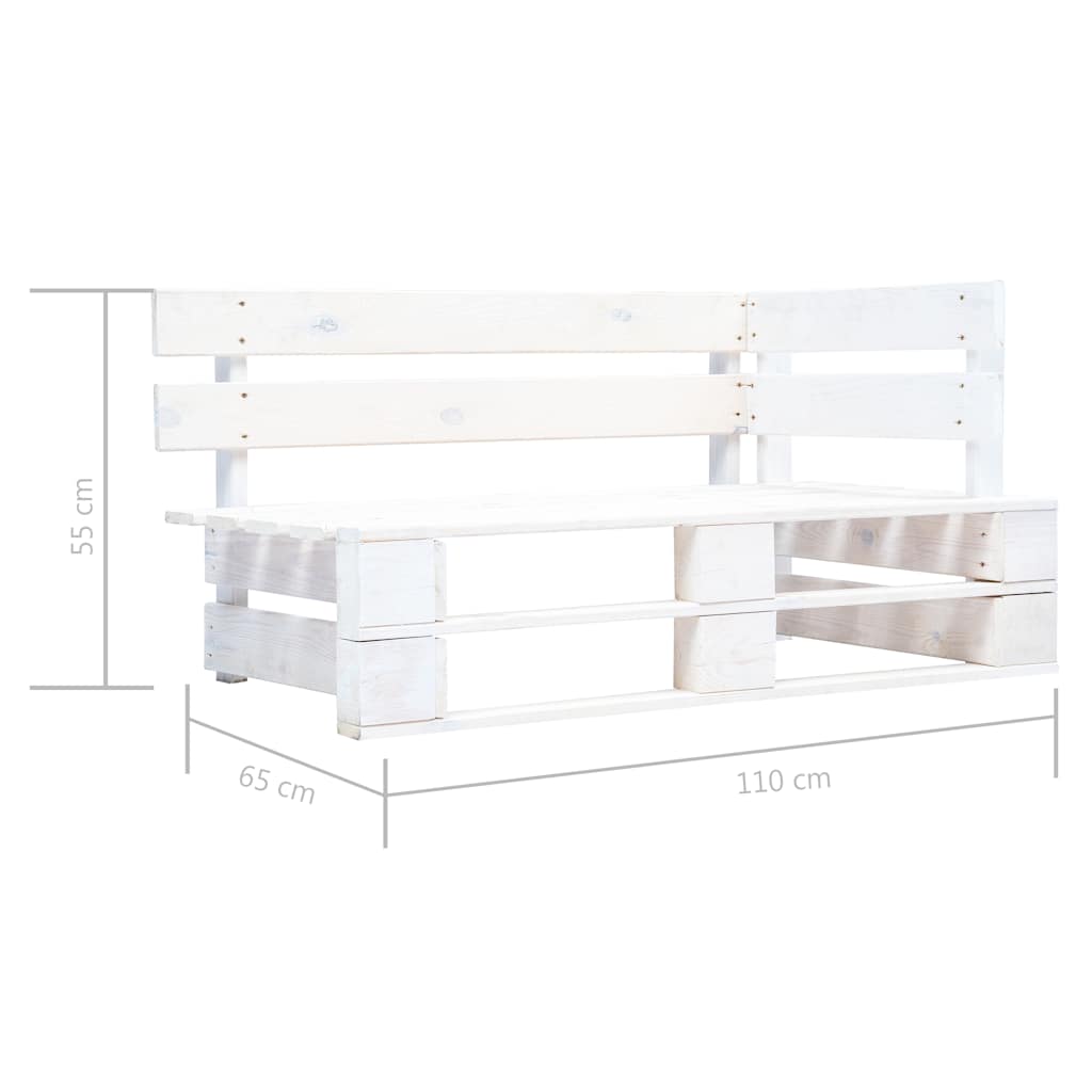 vidaXL Tuinhoekbank pallet hout grijs