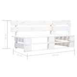 vidaXL Tuinhoekbank pallet hout grijs