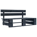 vidaXL Tuinbank pallet hout grijs
