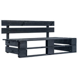 vidaXL Tuinbank pallet hout grijs