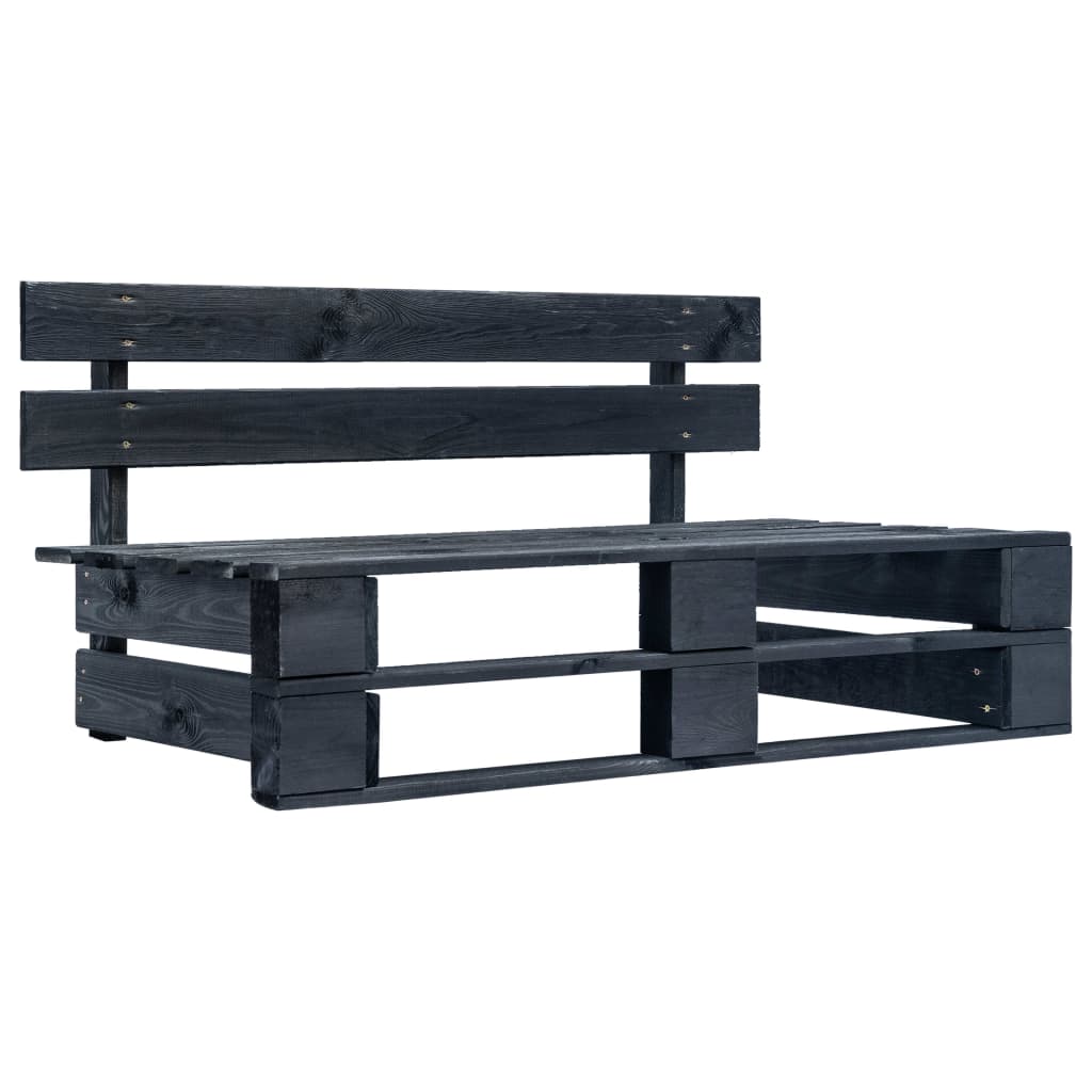 vidaXL Tuinbank pallet hout grijs