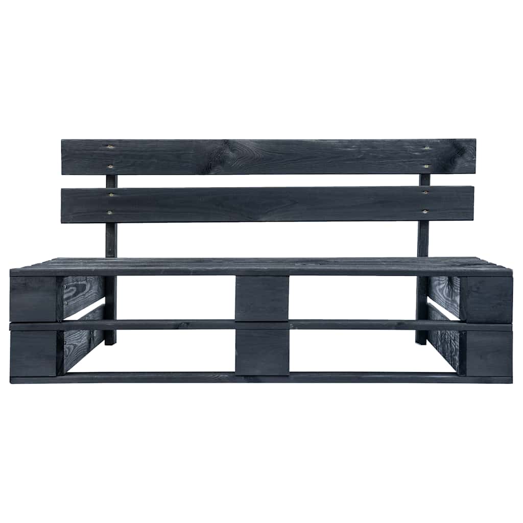 vidaXL Tuinbank pallet hout grijs