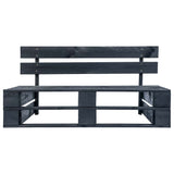 vidaXL Tuinbank pallet hout grijs
