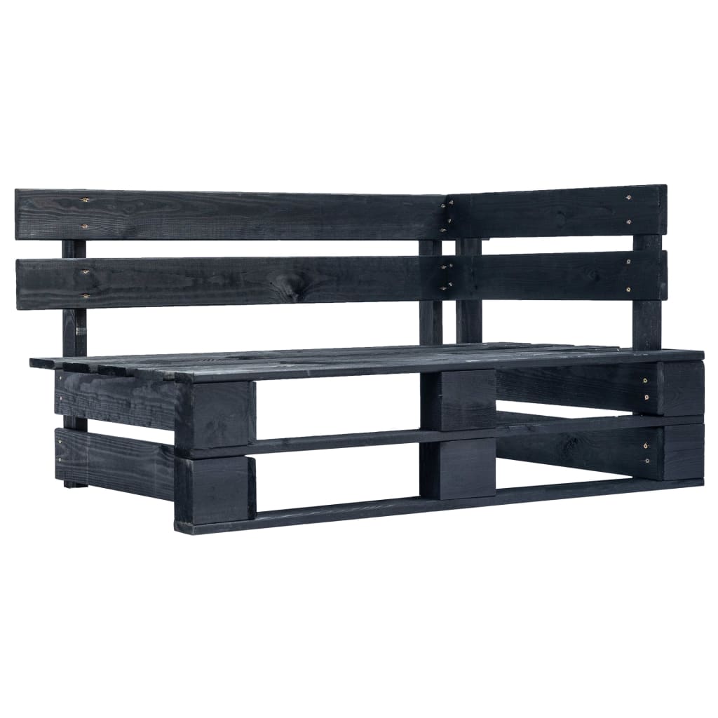 vidaXL Tuinhoekbank pallet hout grijs