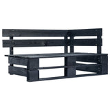 vidaXL Tuinhoekbank pallet hout grijs