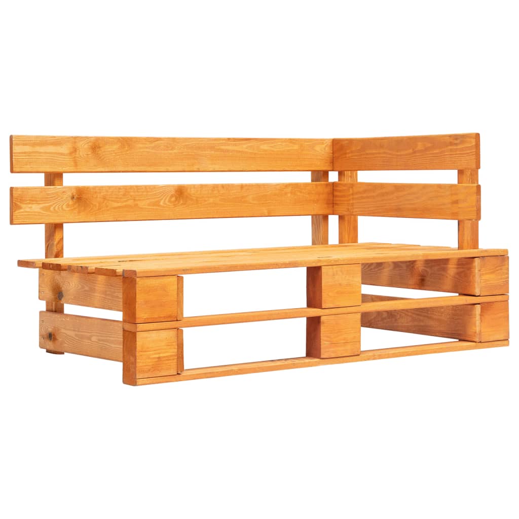 vidaXL Tuinhoekbank pallet hout grijs