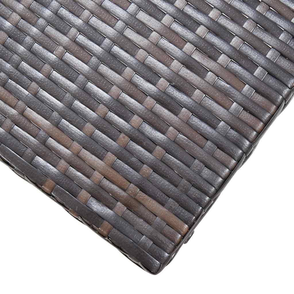 vidaXL Kruk inklapbaar poly rattan zwart