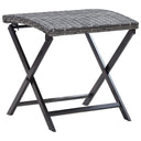 vidaXL Kruk inklapbaar poly rattan zwart